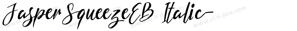 JasperSqueezeEB Italic字体转换